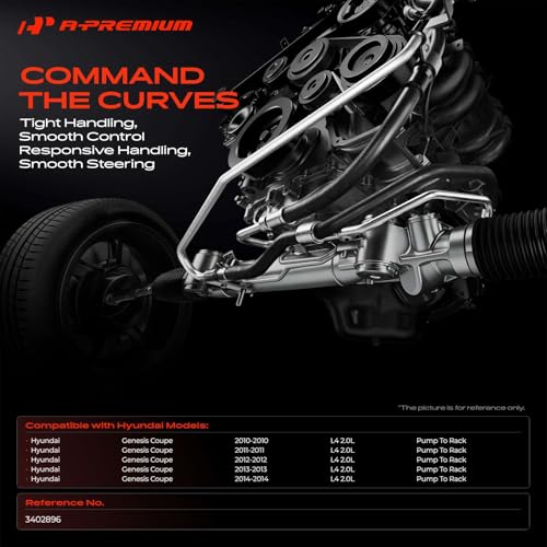 A-Premium Power Steering Pressure Hose Line Assembly, Pump To Rack