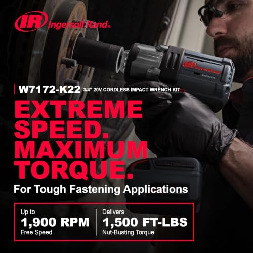 Ingersoll Rand W7172-K22 3/4" Cordless Impact Wrench and IQV20 Battery Kit - style: Legacy W7172 3/4-Inch, 2-Battery Kit