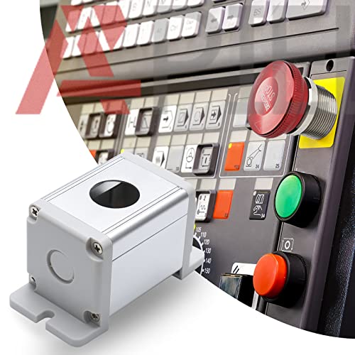 APIELE 22mm Metal Emergency Stop Push Button Switch Latching 12V-250V Waterproof Switch Station Box with Connection Plug, Stainless Steel 7/8" Mounting Hole B Type - size: 22mm (7/8"), style: B Type + Box