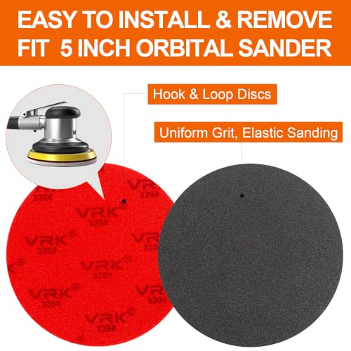 24 PCS 5 Inch Hook and Loop Sanding Sponge Discs Set 320 Grit - size: 5 In 320 Grit 24 PCS