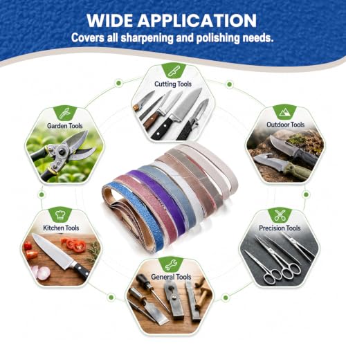 60PCS 1/2 x 12 Inch Sanding Belts, Replacement Belts for Belt Sanders - size: 12x1/2 inch