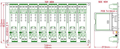Electronics-Salon DIN Rail Mount AC/DC 24V Control 8 SPDT 16Amp Pluggable Power Relay Module, G2R-1-E - style: 8 Channel 24V