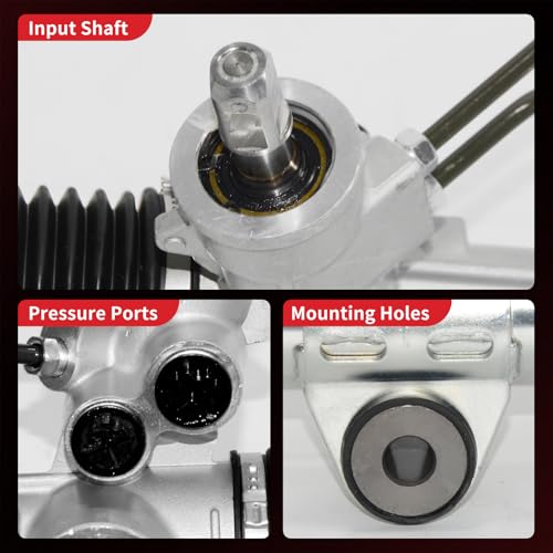 PHOBOOS Hydraulic Power Steering Rack and Pinion Fit for Dodge - size: 22-338