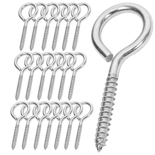 10PCS 2.75 inches Screw Eyes M4 304 Stainless Steel Eye Screws, Heavy Duty Screw, Eye Hooks Screw Eye Bolts Eye Hooks Screw, Indoor & Outdoor Uses (10, M4-2.75inch) - size: M4-2.75inch