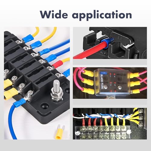 Chanzon Insulated Crimp Connector Wire Terminal Kit (Butt Spade Fork Ring) - size: 720pcs
