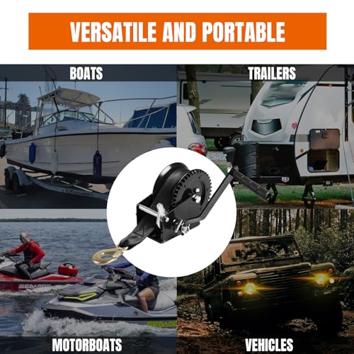 Jack Boss 1200 lbs Hand Winch - size: 1200 lbs