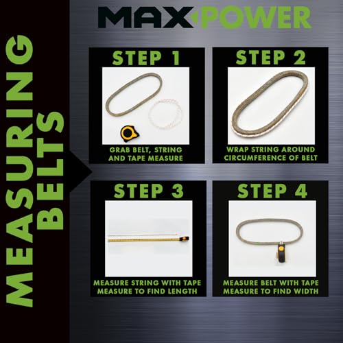 Maxpower 347429 Premium Belt Reinforced with Kevlar Fiber Cords, 3/8" x 24"