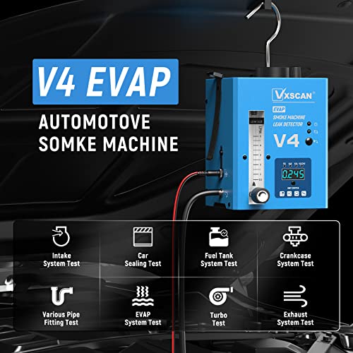V4 Auto EVAP Smoke Leak Tester, Gauge & Flowmeter for All 12V Cars - size: V4