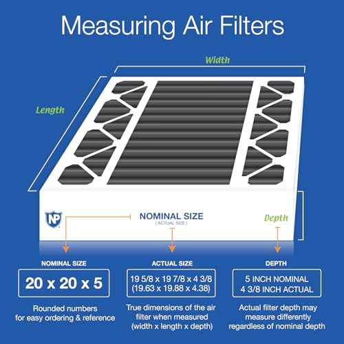 Nordic Pure 20x20x5 Honeywell/Lennox Replacement MERV 8 Air Filter 1 Pack - style: MERV 8 Pure Carbon