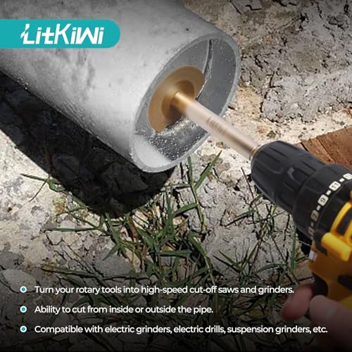 2PCS Diamond Cutting Blade Wheel with 1/4" Hex Shank for PVC,Mini Glasses - size: 2PCS Blades+1PCS Shank(length:2.36")