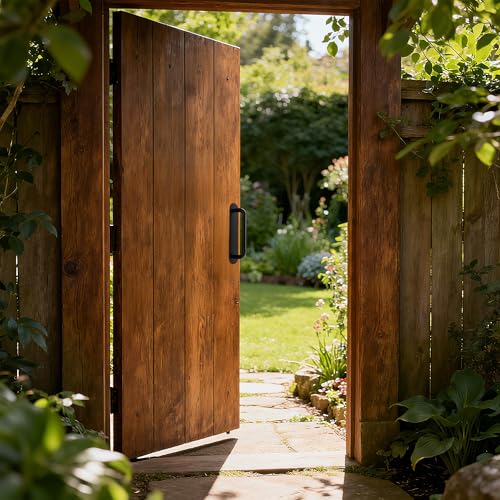 Malimali 1 Pack 11" Black Large Barn Door Handles, Gate Door Pull Handle - color: Matte Black 1 Pack