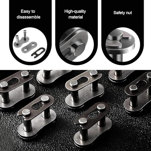10 PCS #415 Roller Motorcycle Chain Master Links, Heavy Duty Manganese Steel Drive Chain Repair Master Connector Links, Universal for ATV Quad Scooter Motorcycle Go Kart Moped Mini Bike - size: #415