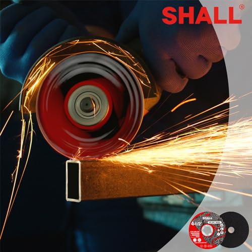 SHALL 25-Pack Cut Off Wheels 4 1/2 x 7/8 Inch, Cutting Wheel with Pouch for Angle Grinder, 4.5” Metal & Stainless Steel Fast Cutting Disc, Grinder Wheel for General Purpose Metal Cutting - style: 4-1/2 x 7/8