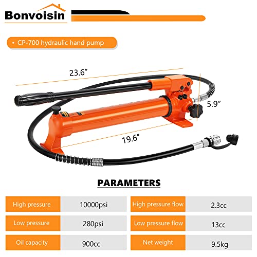 Bonvoisin Hydraulic Hand Pump Manual Ram Pump CP-700 Porta Power Pump for Hydraulic Tools(10000psi) - color: CP-700 Hydraulic Hand Pump