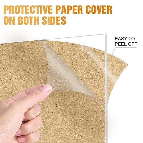 2 Pack 18x24 1/4" Clear Plexiglass Sheets for Glass Replacement - size: 18 x 24"