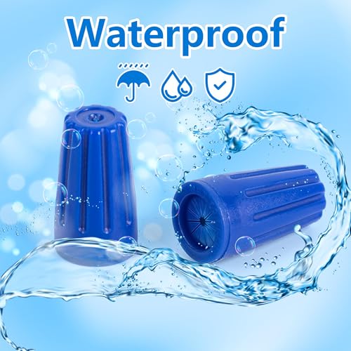 36 Pcs Blue Waterproof Wire Connectors Outdoor Wire Nuts - color: blue-36