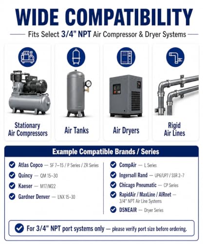 3/4" NPT Compressor Jumper Hose 20", Stainless Steel Flexible Air Line,360° Swivel Ends, 450 PSI&750°F High Temp & Pressure Resistance for Compressed Air Systems