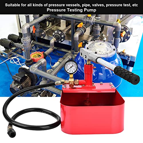Manual Hydraulic Pressure Test Pump, 1000 PSI Hydrostatic Test Pump, Hand Operated Pressure Tester for Pipe and Valve Testing, Iron