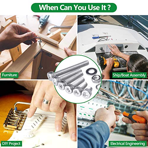 1440PCS Metric Screw Aassortment Kit, 304 Stainless Steel M2 M3 M4 Bolts - size: SS M2 M3 M4 1440pcs 3