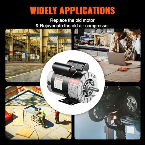 VEVOR 3.7HP Air Compressor Motor, 3450RPM Electric Motor, 230V 17.2 Amps - size: 3.7P- 5/8"Shaft