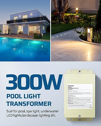 DEWENWILS 300W Pool Light Transformer, Metal - style: Metal 300W