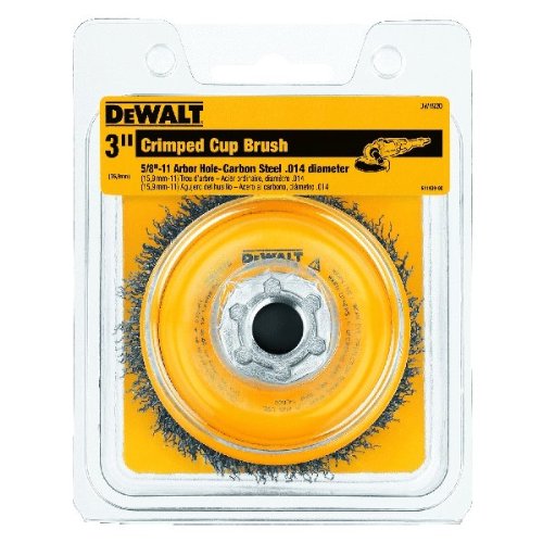 DEWALT Wire Cup Brush, Crimped, 3-Inch (DW4920) - size: One Size