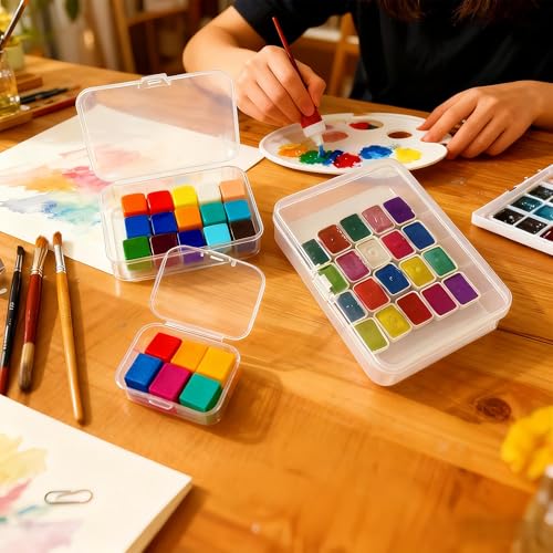 LJY 28 Plastic Boxes, 3 Sizes for Beads - color: Clear