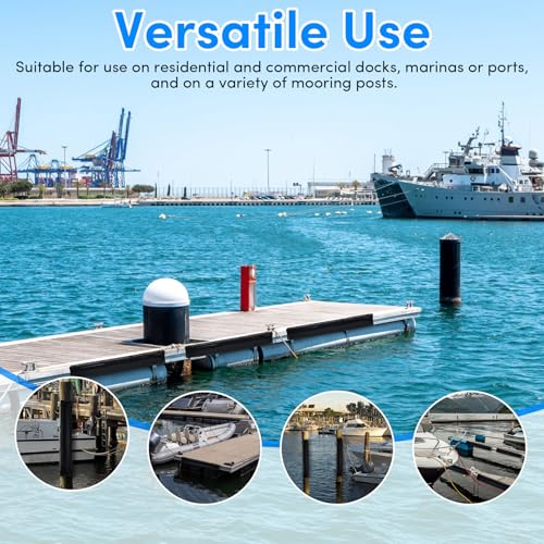 Boat Dock Fender with Screws,PVC Marine for Boat Dock Vertical Pole Post or Corner Dock(24 inch,38 inch,48 inch,72 inch,31.5 inch) - style: Black 48in 2Pack