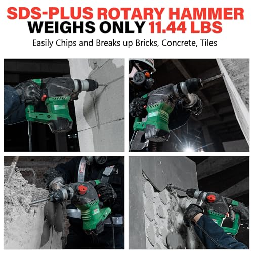 1-1/4" Heavy Duty SDS-Plus Rotary Hammer Drill for Concrete/Masonry
