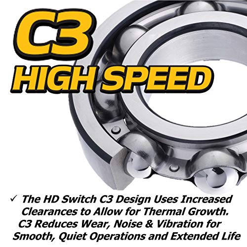 1-Kit AM117980 AM116934 Premium C3 Rear Wheel Bearings for John Deere