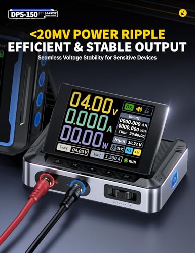 FNIRSI DPS-150 DC Power Supply Variable 30V 5A, 4-Digit IPS Flip Display - style: DPS-150+100W PD