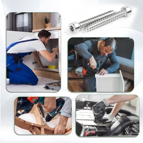 M3 Socket Head Cap Self Tapping Screw Silver Grade 8.8 Carbon Steel Metric 400Pcs M3x6/8/10/12/14/16/18/20/25/30mm Socket Allen Head Self Drilling Fasteners Hex Drive Wood Screws - size: M3