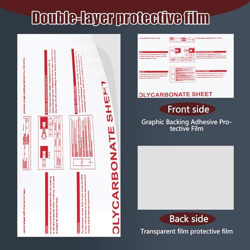 Polycarbonate Sheet, 24"x48"x0.47" Clear Flexible Plastic Sheet Panel - UV, Impact, Weather Resistant, Easy-Cut for for Craft, Picture Frames, Sign Blank, DIY Display Project - size: 24"x48"x0.47"