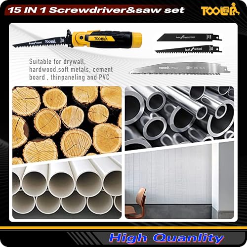 15-In-1 Manual Multi-Blades Hand Saw with Screwdriver - color: 15-in-1