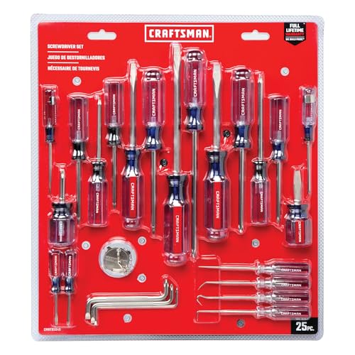 CRAFTSMAN Screwdriver Set, Assorted, 25-Piece (CMHT65046)