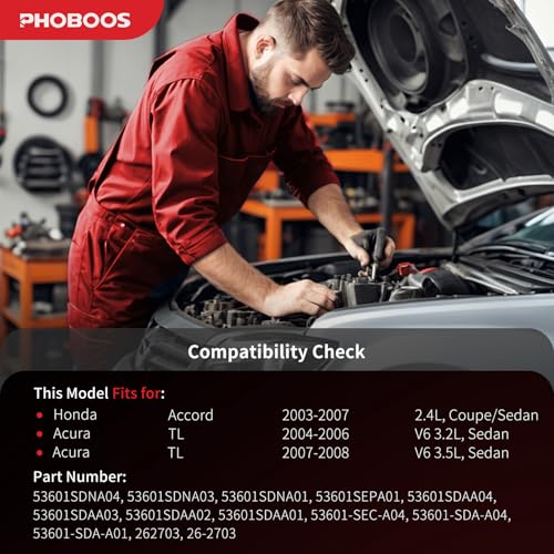 PHOBOOS Hydraulic Power Steering Rack and Pinion Fit for Honda & Acura - size: 26-2703