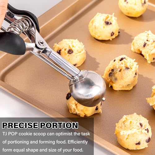 Cookie Scoop 1 Tbsp for Baking, Professional Stainless Steel Ice Cream Scoop 35mm, Melon Baller Meatball Scoop, Good Soft Grips, Quick Trigger Release, 15ml (1 Tablespoon) - size: 1 tbsp (35 mm)