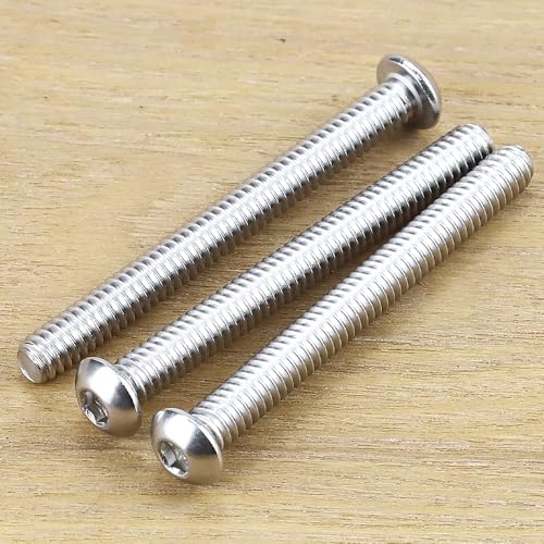 1/4-20 x 1-7/8" Button Head Socket Cap Bolts Screws, 304 Stainless Steel 18-8, Allen Hex Drive, Bright Finish, Fully Machine Thread, Pack of 25 - size: 1/4-20 x 1-7/8