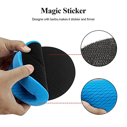Autolock 5" Buffing Polishing Pads, 6Pcs 140mm Face for 5Inch Backing Plate - size: 5.5 inch 6 pack