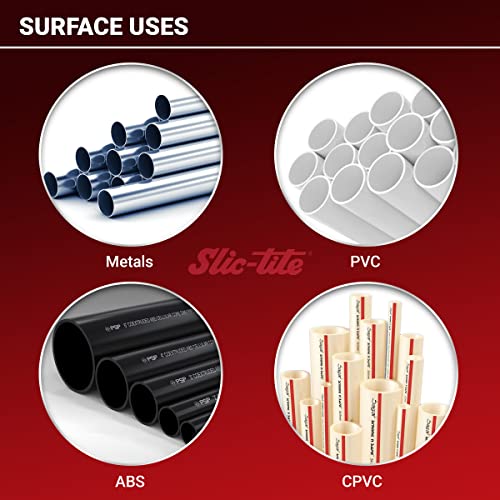 La-Co 42012 Slic-Tite Premium Thread Sealant Paste with PTFE, -50 to 500 Degree F Temperature, 1 pt Jar, Silver, 1 Pint - size: 1 pint