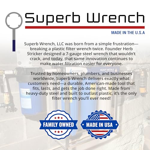 Superb Wrench SUPERB-SW-4-SS-8 Metal Water Filter Housing Wrench (6 inch Inside Diameter)