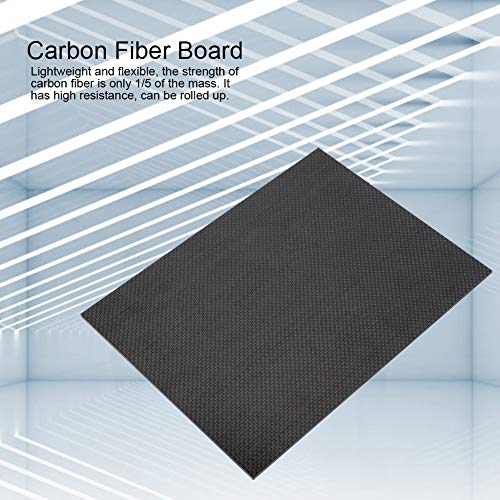 High Hardness Twill Carbon Fiber Plate Board Sheet Material with Bright Glossy Surface (Bright Light 200 * 300 * 1.0mm)