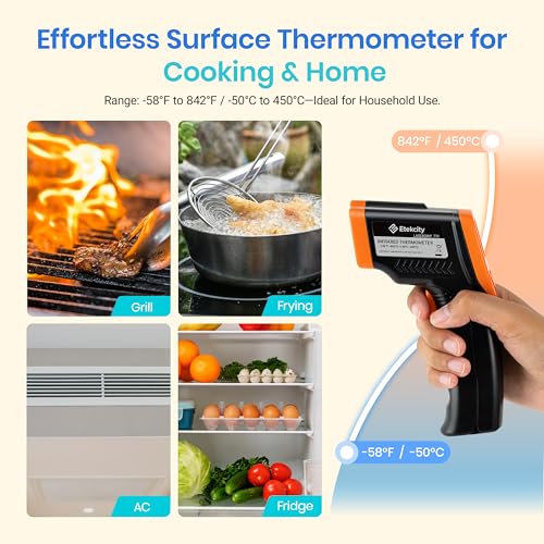 Etekcity Infrared Thermometer Laser Temperature Gun 774, Orange - color: Orange, style: Classic