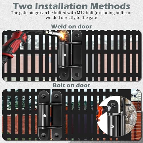 2 Pack 7" Heavy Duty Gate Hinges for Wooden Gates