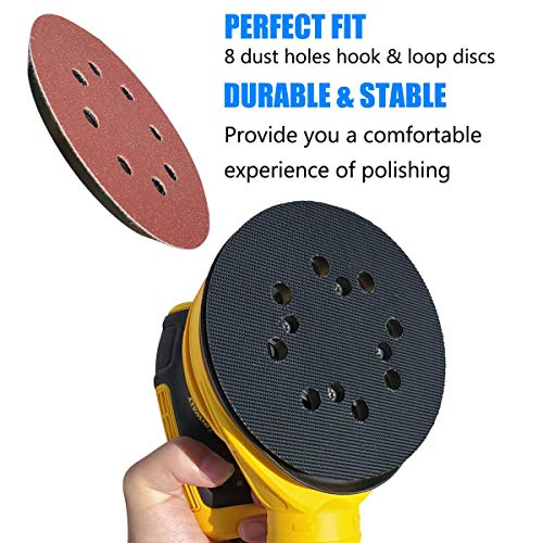 Sander Replacement Pads for Dewalt DWE64233 & N329079,2 Pack 5 Inch 8 Hole Orbital Sanding Pad Compatible with Dewalt DWE6421-B2 DWE6421-B3 DWE6423/6423K DWE6421/6421K Random Orbital Sander - color: 2 Pack
