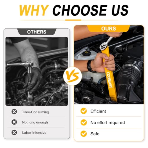3/8 inch Pro Offset Extension Wrench Impact Wrench Extender Tool Socket Set - color: Yellow, size: 16.34inch