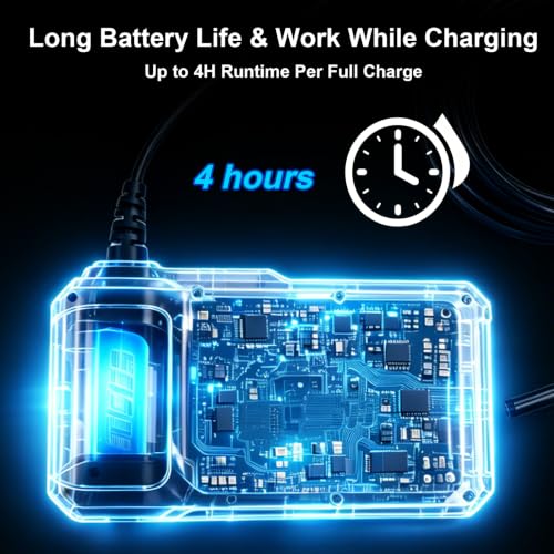 Dual Lens Endoscope Camera with Light, 5" IPS Screen 1080P HD Borescope