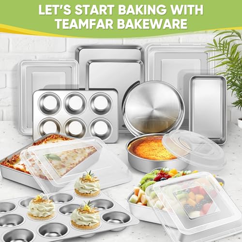 TeamFar Stainless Steel Baking Sheet, 20" x 14" x 1" Large Baking Sheet Pan - size: 19.6" x 13.75" x 1.3"