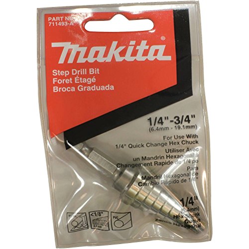 Makita 711493-A High Speed Steel Step Drill Bit, 1/4-to-3/4-Inch - size: 1/4-to-3/4-Inch