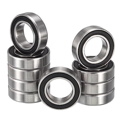 MR126-2RS Deep Groove Ball Bearings, ID 6mm x OD 12mm x Width 4mm Miniature Bearings, Double Rubber Sealed Ball Bearing Pre-Lubricated Chrome Steel Z2 Lever 10pcs - size: MR126-2RS 6x12x4mm